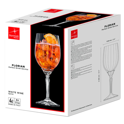 38 Cl Bormioli Rocco Florian Calice Vino Bianco In Vetro Set 6 Pezzi