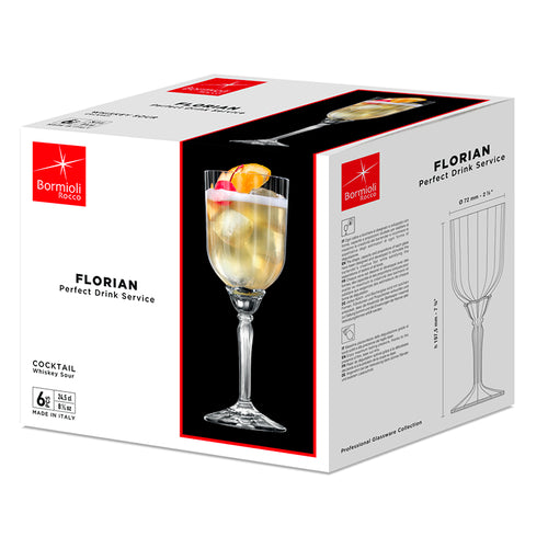 24 5 Cl Bormioli Rocco Florian Calice Cocktail In Vetro Set 6 Pezzi