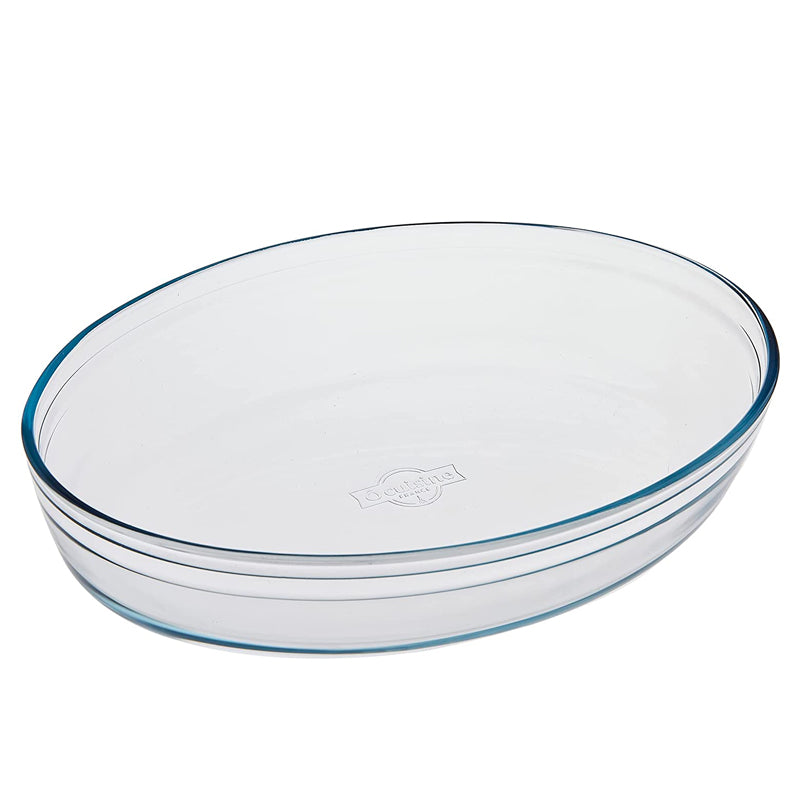 Vitrinor Teglia Ovale In Vetro Blu 3 Litri - Antiaderente BICAPA, Adatta A Forno, Microonde E Congelatore, 1400008