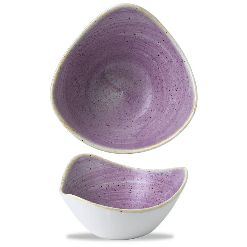 15.3x15.3 cm - Stonecast Piatto Fondo Triangolare In Porcellana Vetrificata