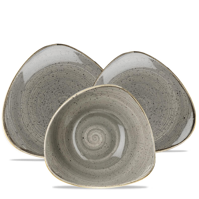 Churchill Stonecast Servizio Piatti Triangolare In Porcellana Vetrificata Set 12 Pz