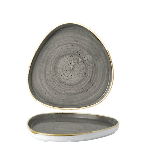 20 Cm Churchill Stonecast Piatto Piano Triangolare In Porcellana Vetrificata
