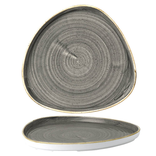 26 Cm Churchill Stonecast Piatto Piano Triangolare In Porcellana Vetrificata