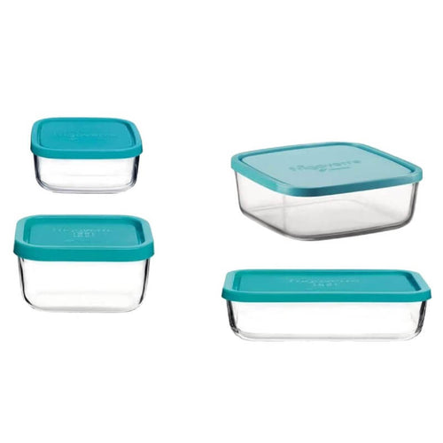 Bormioli Rocco Frigoverre Classic Contenitore Per Alimenti Rettangolare Set 4 Pz