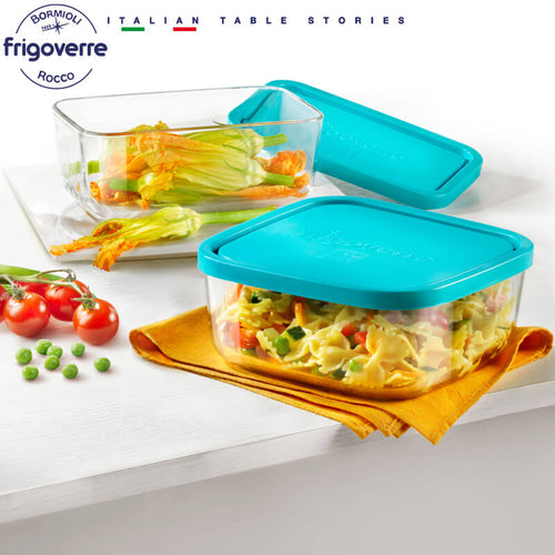 Bormioli Rocco Frigoverre Classic Contenitore Per Alimenti Rettangolare Set 4 Pz