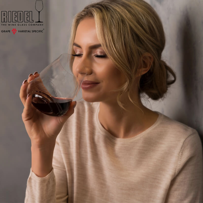 62 Cl Riedel Steamless Wings Calice Vino Rosso In Vetro Set 2 Pezzi