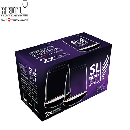 67 Cl Riedel Steamless Wings Calice Vino Rosso Cabernet In Vetro Set 2 Pezzi