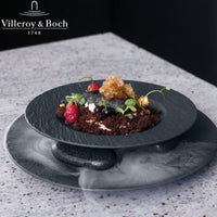28 Cm Villeroy And Boch Manufacture Rock Piatto Pasta In Porcellana Set 6 Pz