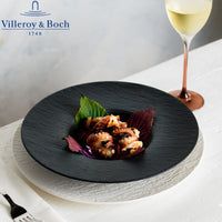 28 Cm Villeroy And Boch Manufacture Rock Piatto Pasta In Porcellana Set 6 Pz