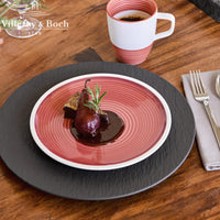 32 Cm Villeroy And Boch Manufacture Rock Piatto Pizza In Porcellana Set 6 Pz