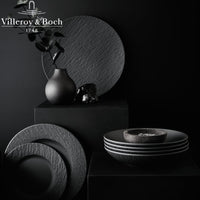 32 Cm Villeroy And Boch Manufacture Rock Piatto Pizza In Porcellana Set 6 Pz