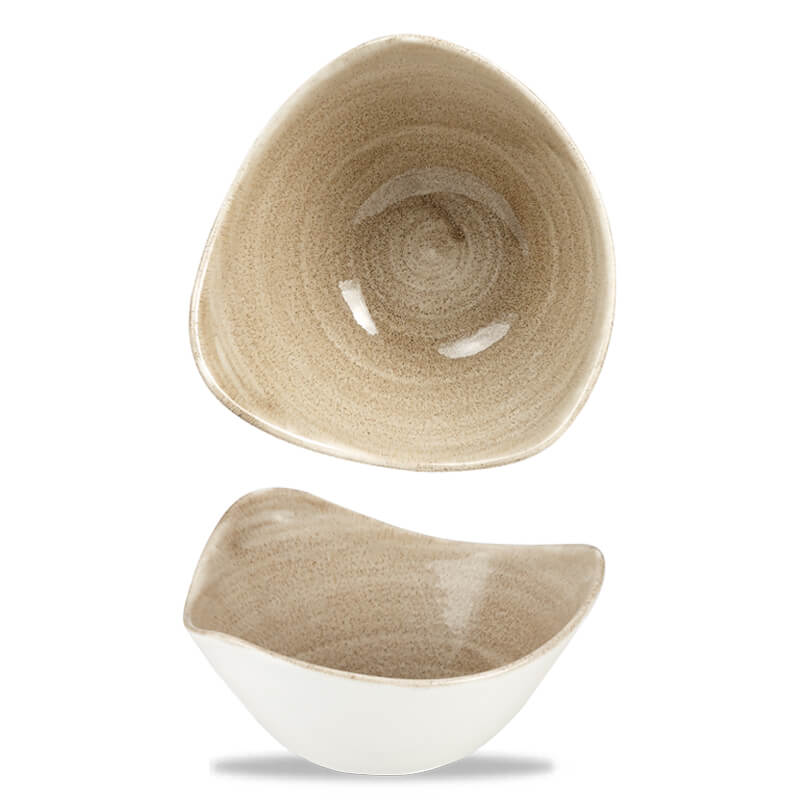 15.3x15.3 cm - Stonecast Piatto Fondo Triangolare In Porcellana Vetrificata