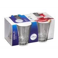 21 Cl Duralex Amalfi Bicchieri Acqua In Vetro Temperato Set 4 Pz