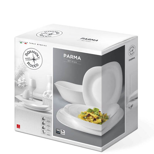 Bormioli Rocco Parma Servizio Piatti In Vetro Opale Set 19 Pz