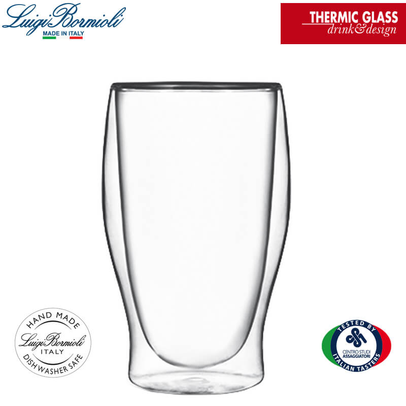 47 Cl Bormioli Luigi Thermic Glass Bicchiere Bibita In Vetro Borosilicato Set 2 Pezzi