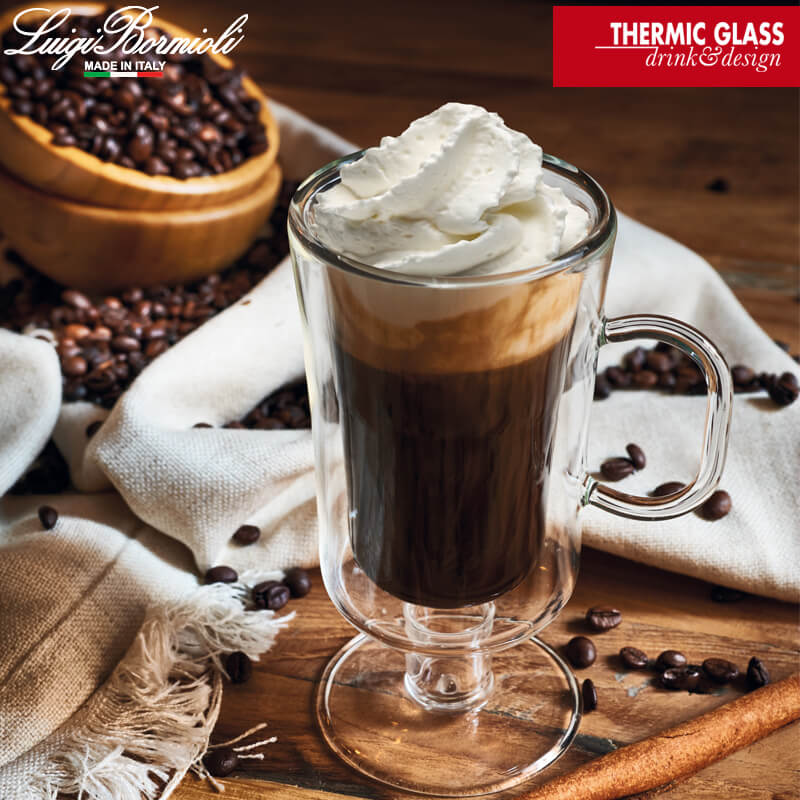 25 Cl Bormioli Luigi Thermic Glass Irish Coffee Bicchiere Cappuccino In Vetro Borosilicato Set 2 Pezzi