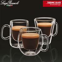 7.5 cl - Thermic Glass Espresso Coffee Cup Single-Origin Brazil In Thermic Glass - Set 2 Pieces