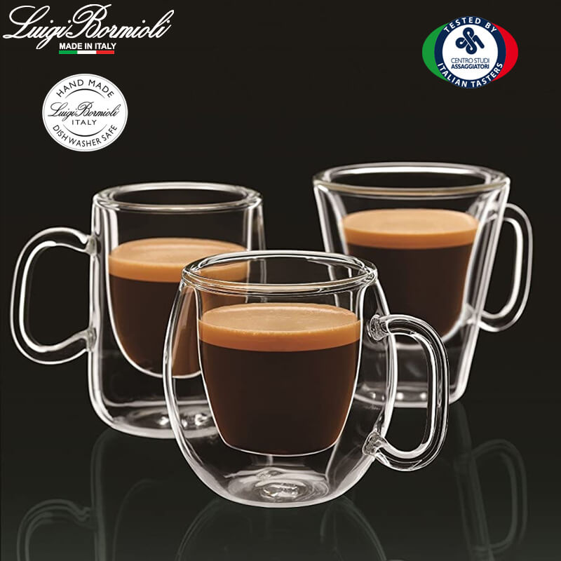 9 Cl Bormioli Luigi Thermic Glass Tazzina Caffe In Vetro Borosilicato Set 2 Pezzi