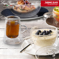 14 5 Cl Bormioli Luigi Thermic Glass Lattiera In Vetro Borosilicato Set 2 Pezzi