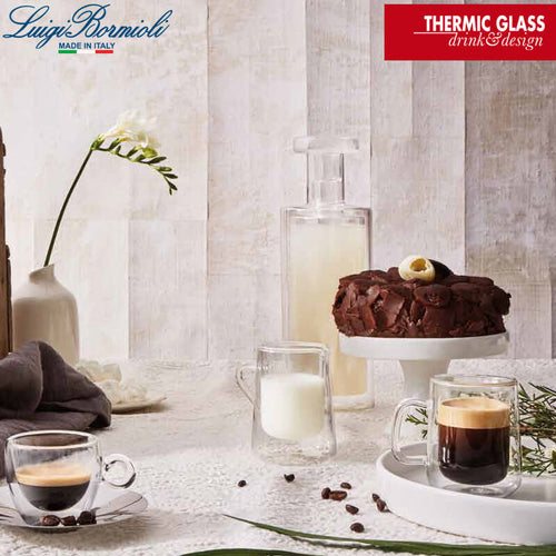 14 5 Cl Bormioli Luigi Thermic Glass Lattiera In Vetro Borosilicato Set 2 Pezzi