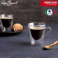 12 Cl Bormioli Luigi Thermic Glass Tazzina Caffe In Vetro Borosilicato Set 2 Pezzi