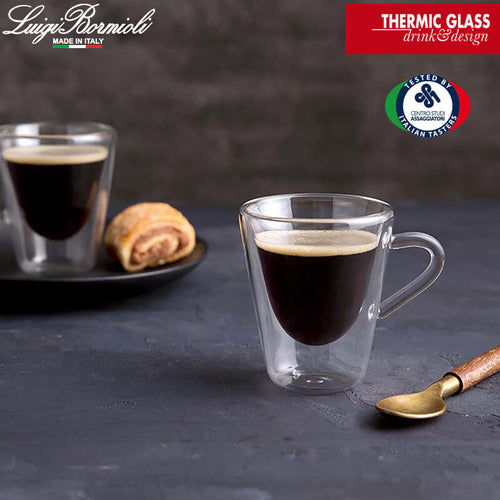 12 Cl Bormioli Luigi Thermic Glass Tazzina Caffe In Vetro Borosilicato Set 2 Pezzi