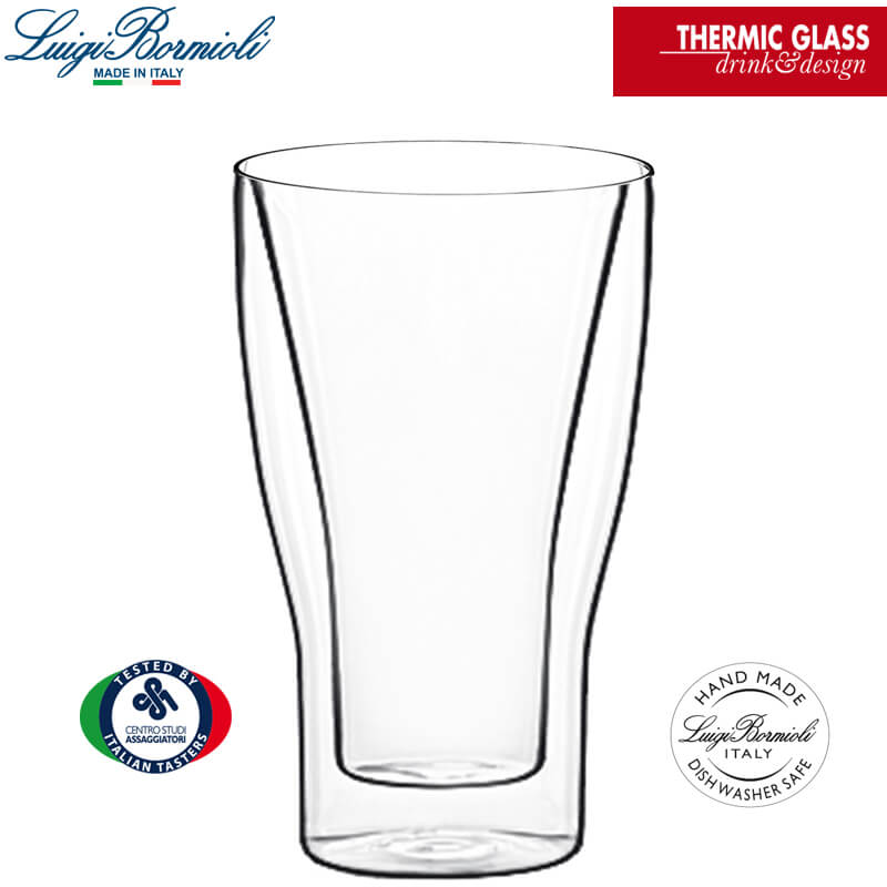 34 Cl Bormioli Luigi Thermic Glass Duos Bicchiere Cappuccino In Vetro Borosilicato Set 2 Pezzi