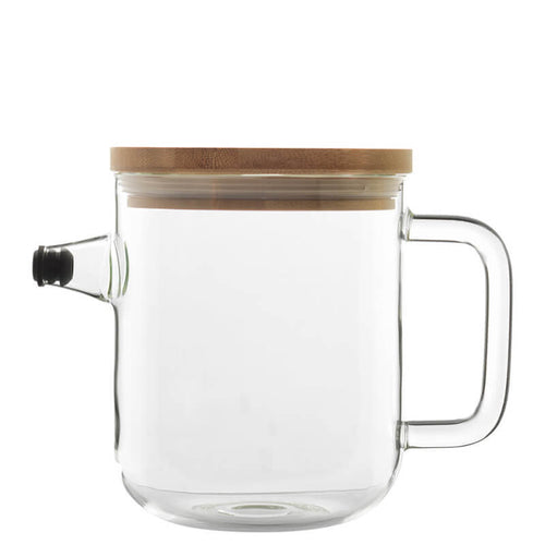 1 Litro Bormioli Luigi Thermic Glass Teiera Con Beccuccio In Vetro Borosilicato