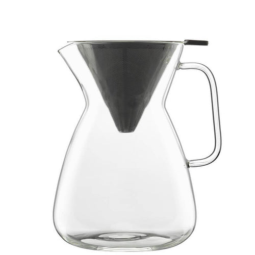 1 Litro Bormioli Luigi Thermic Glass Caffettiera Con Filtro In Vetro Borosilicato