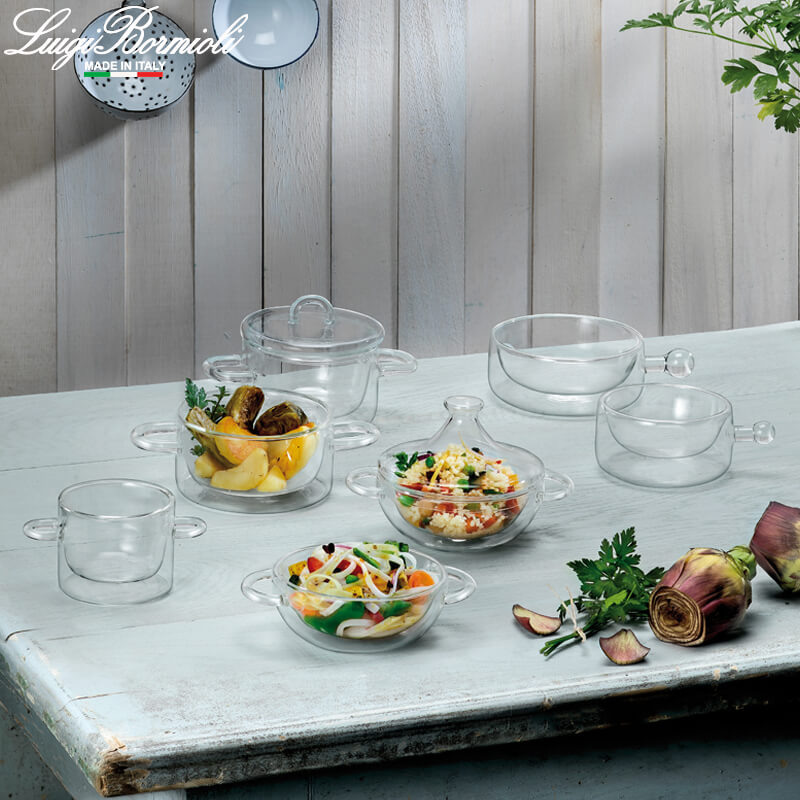 16 Cl Bormioli Luigi Thermic Glass Tegamino In Vetro Borosilicato Set 2 Pezzi