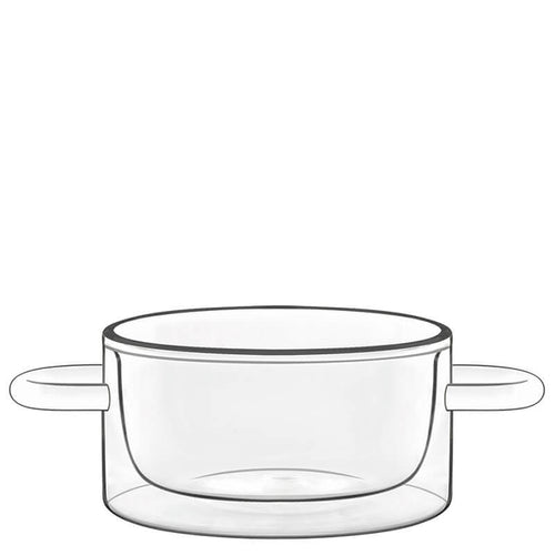 27 Cl Bormioli Luigi Thermic Glass Set Contenitore Ermetico Rotondo In Vetro Termico Set 2 Pz