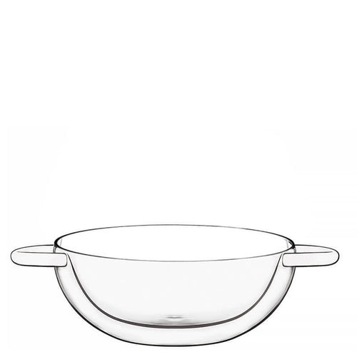 17 5 Cl Bormioli Luigi Thermic Glass Wok In Vetro Borosilicato Set 2 Pezzi