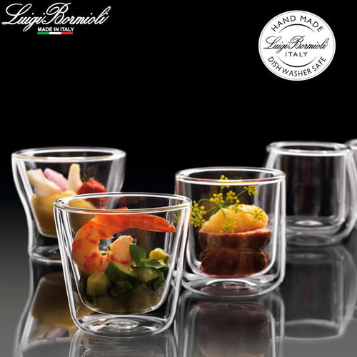 24 Cl Bormioli Luigi Thermic Glass Cylindrical Bicchiere Cappuccino In Vetro Borosilicato Set 2 Pezzi