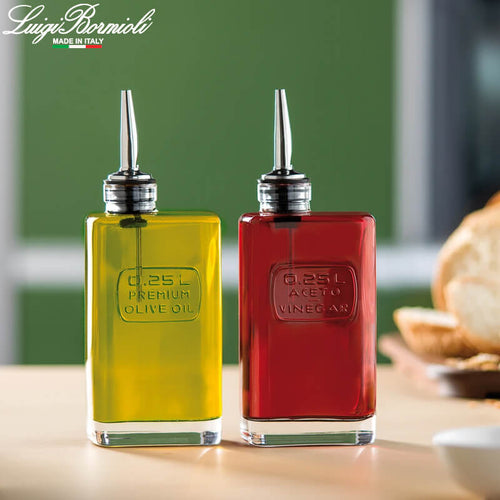 25 Cl Bormioli Luigi Optima Acetiera In Vetro Con Beccuccio Versatore