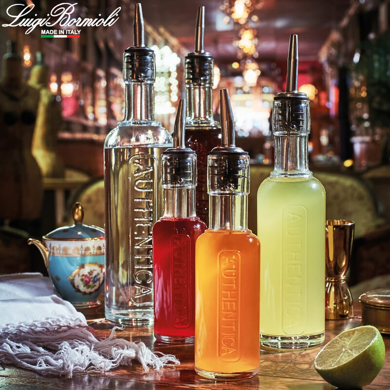 25 Cl Bormioli Luigi Optima Autentica Bottiglia Con Beccuccio Versatore In Vetro