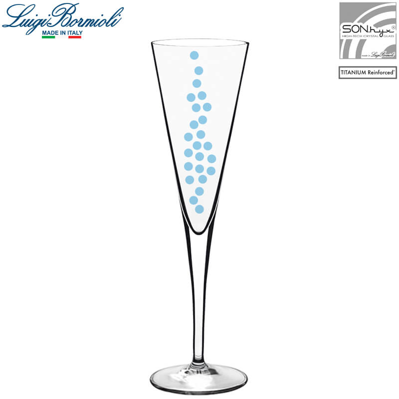 16 Cl Bormioli Luigi Elegante Calice Flute In Vetro Set 6 Pezzi