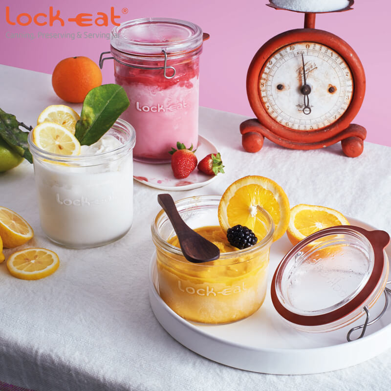75 Cl Bormioli Luigi Lock Eat Vasetto Ermetico In Vetro Set 12 Pezzi