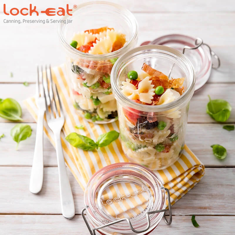35 Cl Bormioli Luigi Lock Eat Vasetto Ermetico In Vetro Set 12 Pezzi