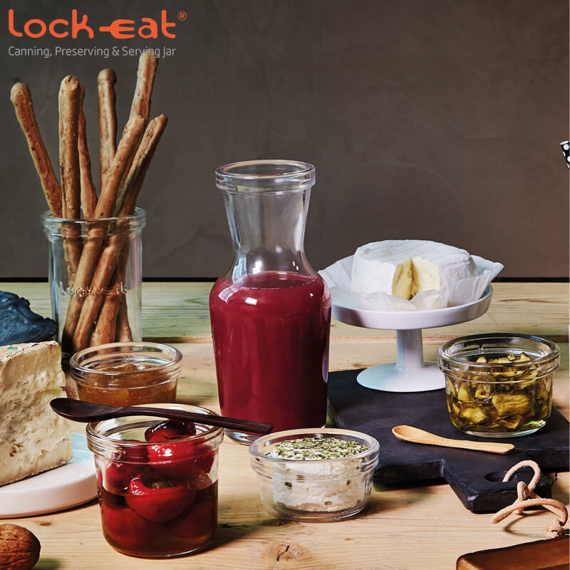 12 5 Cl Bormioli Luigi Lock Eat Vasetto Ermetico In Vetro Set 24 Pezzi