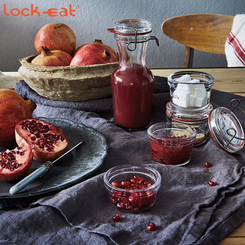 8 0 Cl Bormioli Luigi Lock Eat Vasetto Ermetico In Vetro Set 24 Pezzi