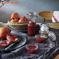 1 Litro Bormioli Luigi Lock Eat Caraffa In Vetro Set 6 Pezzi