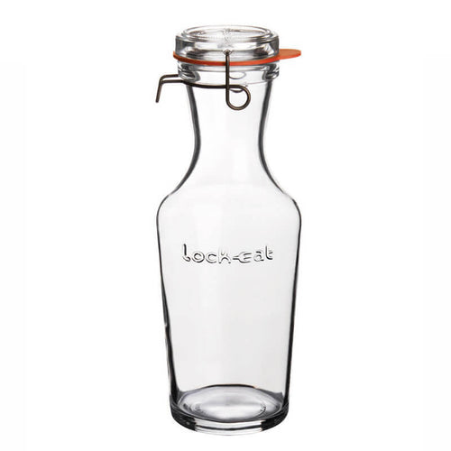 1 Litro Bormioli Luigi Lock Eat Caraffa In Vetro Set 6 Pezzi