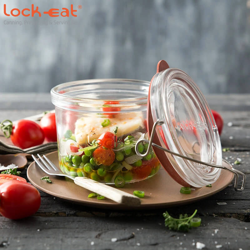 50 Cl Bormioli Luigi Lock Eat Terrina In Vetro Set 6 Pezzi