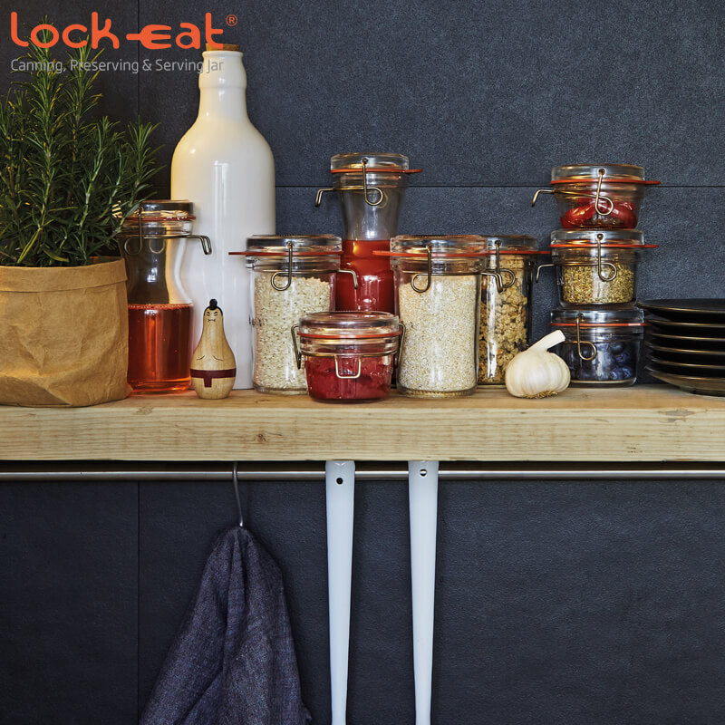 35 Cl Bormioli Luigi Lock Eat Vasetto Ermetico In Vetro Set 6 Pezzi