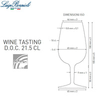 21 5 Cl Bormioli Luigi Doc Iso Calice Degustazione In Vetro Set 6 Pezzi