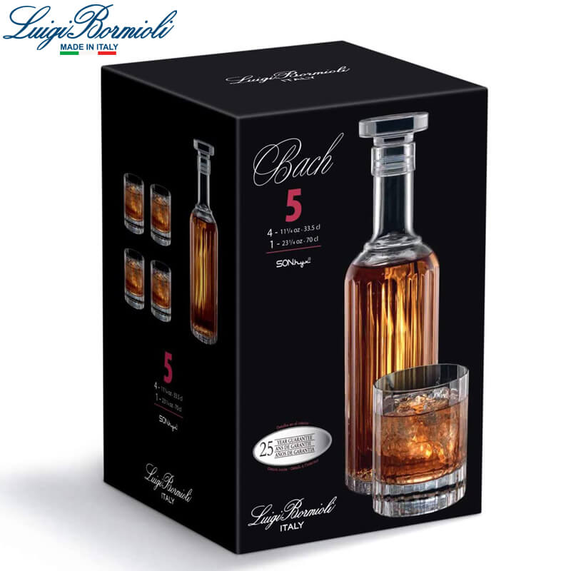 Bormioli Luigi Bach Set Whisky In Vetro Set 5 Pezzi