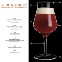 42 Cl Bormioli Luigi Birrateque Beer Tester Calice Birra In Vetro Set 6 Pezzi