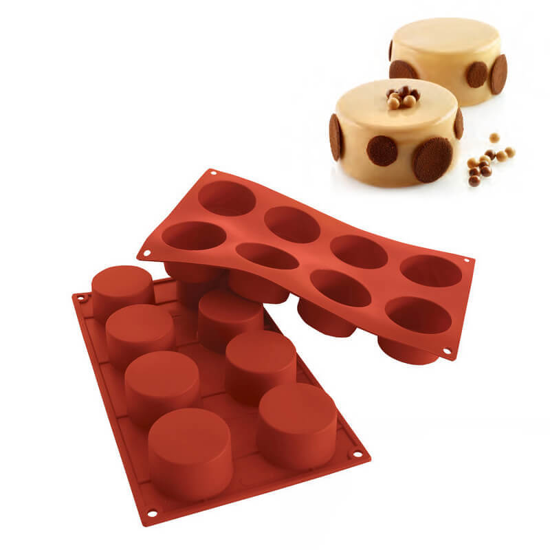 8 Forme Silikomart Classic Stampo Cilindro In Silicone