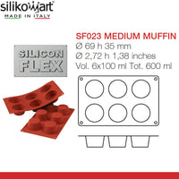 6 Forme Silikomart Classic Stampo Muffin In Silicone