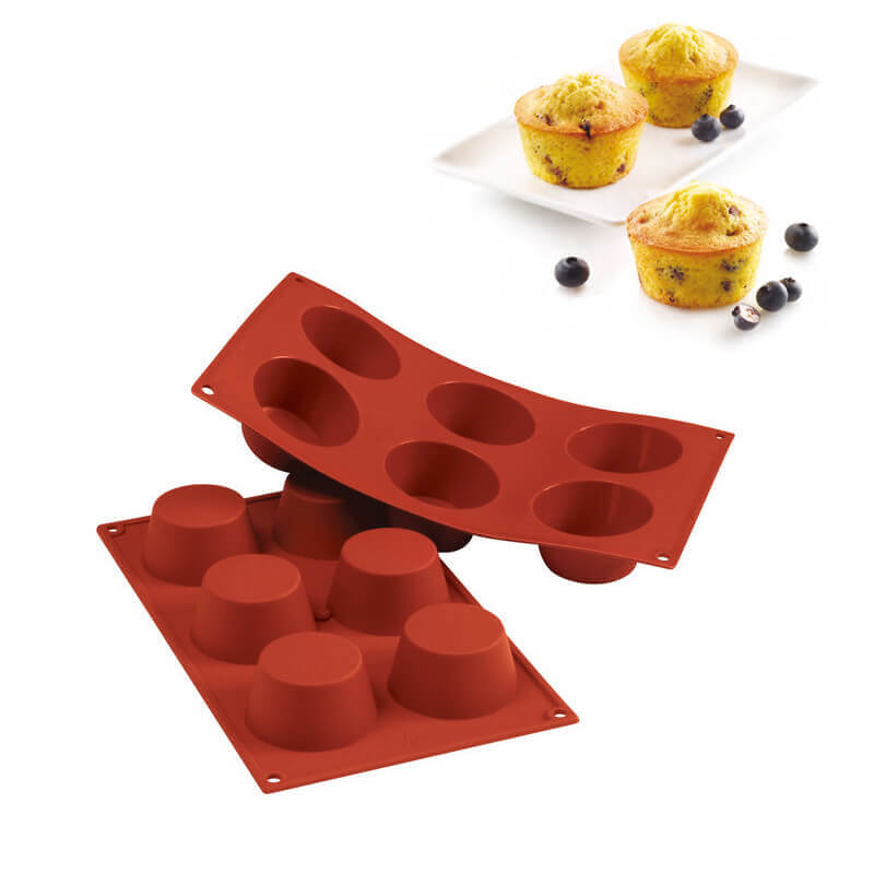 6 Forme Silikomart Classic Stampo Muffin In Silicone